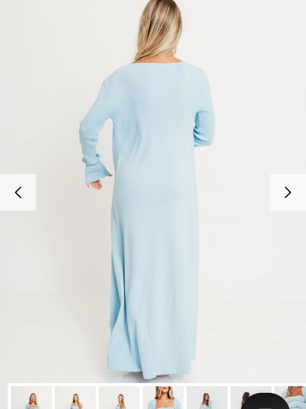 Lima Two Piece Dress Set- Light Blue - Picture 2 of 7